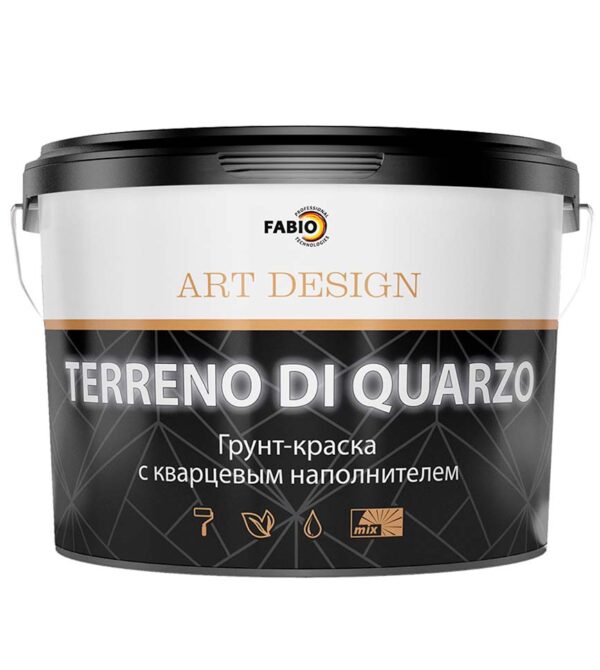 Грунт-краска с кварцевым наполнителем FaBio TERRENO DI QUARZO